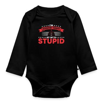 Respiratory therapists Respiratory therapist Occupational therapists - Organic Longsleeve Baby Bodysuit - black - Front