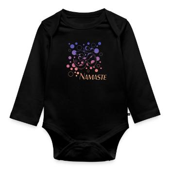 Namaste - Baby Bio-Langarm-Body - Schwarz - Vorne
