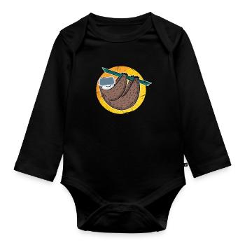 VR Virtual Reality Gamer Geschenk - Baby Bio-Langarm-Body - Schwarz - Vorne