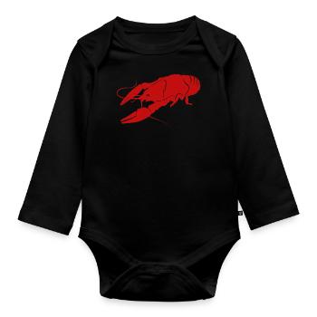 Crawfish crayfish for chefs - Organic Longsleeve Baby Bodysuit - black - Front