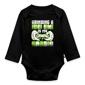 Gamer Gamer Gaming Console Jeux vidéo - Body Bébé bio manches longues - noir - Devant