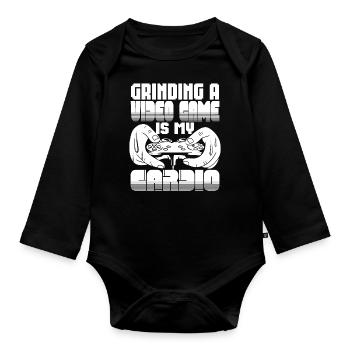Gamer Gamer Gaming Console Jeux vidéo - Body Bébé bio manches longues - noir - Devant