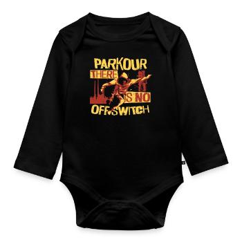 Parkour Free Running Traceur - Baby Bio-Langarm-Body - Schwarz - Vorne