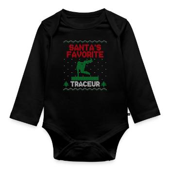 Parkour Free Running Traceur Ugly - Body Bébé bio manches longues - noir - Devant