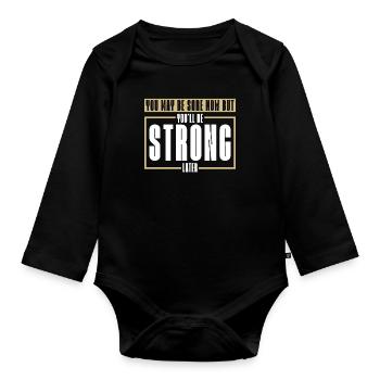 Kickboxing You May Be Sore Kickboxer Boxing Fight - Baby Bio-Langarm-Body - Schwarz - Vorne