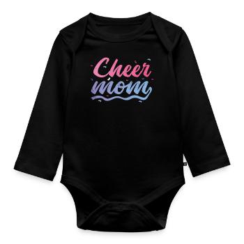 Cheer Mom Design Für Cheerleader Cheer - Baby Bio-Langarm-Body - Schwarz - Vorne