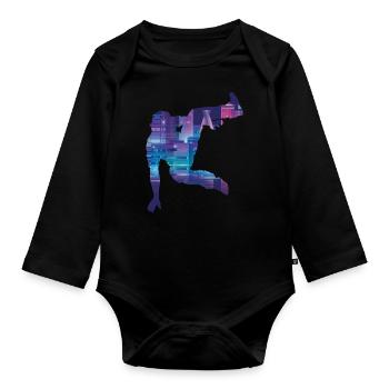 Parkour Free Running Traceur - Organic Longsleeve Baby Bodysuit - black - Front