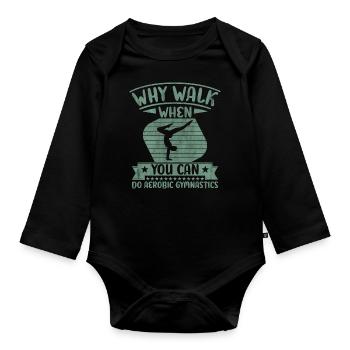 Acrobatic Gymnastics Sport Strength - Organic Longsleeve Baby Bodysuit - black - Front