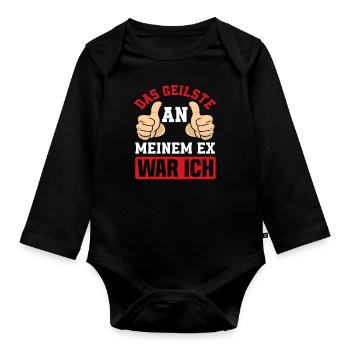 Das Geilste An Meinem Ex War Ich Scheidung Exmann - Baby Bio-Langarm-Body - Schwarz - Vorne