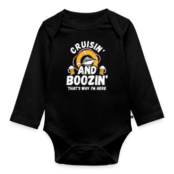 Kreuzfahrt Urlaub - Baby Bio-Langarm-Body - Schwarz - Vorne