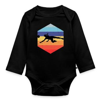Volleyball Volleyball Jeux de volleyball masculin - Body Bébé bio manches longues - noir - Devant