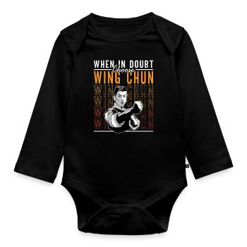 Wing Chun en cas de doute Choisissez Fighter Kung Fu - Body Bébé bio manches longues - noir - Devant