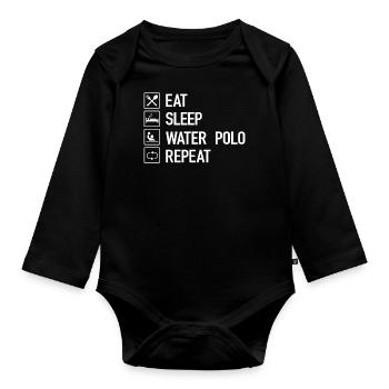 Water Polo Joueur de water-polo Sports Sports De balle Sports - Body Bébé bio manches longues - noir - Devant