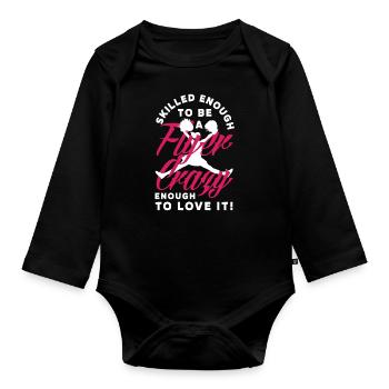 Lustiges Cheerleader Cheerleading Geschenk - Baby Bio-Langarm-Body - Schwarz - Vorne