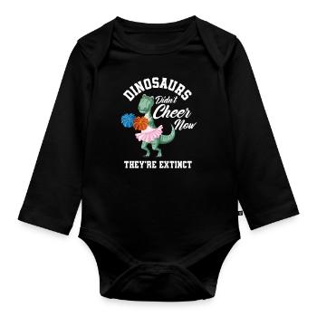 Lustiges Cheerleader Cheerleading Geschenk - Baby Bio-Langarm-Body - Schwarz - Vorne