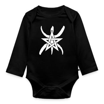 Maroc Amazigh Berbère - Body Bébé bio manches longues - noir - Devant