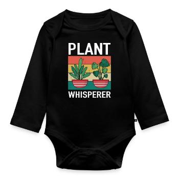 Gärtner Obstgarten Hobbygärtner Geschenk Garten - Baby Bio-Langarm-Body - Schwarz - Vorne
