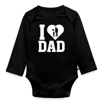 Meilleur monde Père Père Couple Couples Parents Papa papa - Body Bébé bio manches longues - noir - Devant