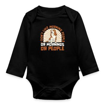 Cocker Spaniel - Body Bébé bio manches longues - noir - Devant