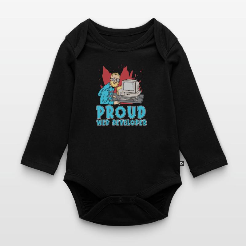 Web Developer Web Developer Web Developer Organic Longsleeve Baby Bodysuit