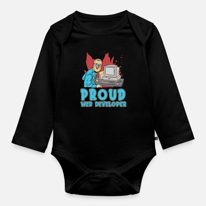 Web Entwickler Webdeveloper Web-Entwickler - Baby Bio-Langarm-Body - Schwarz