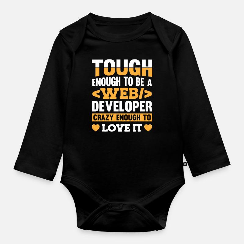 Web Entwickler Webdeveloper Web-Entwickler - Baby Bio-Langarm-Body - Schwarz
