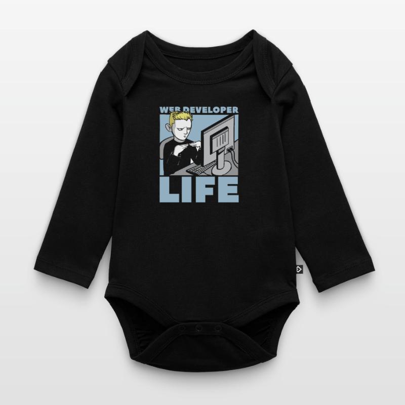 Web Developer Web Developer Web Developer Organic Longsleeve Baby Bodysuit