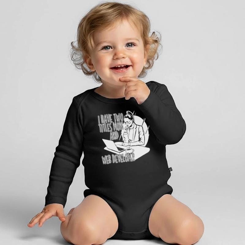 Web Developer Web Developer Web Developer Organic Longsleeve Baby Bodysuit