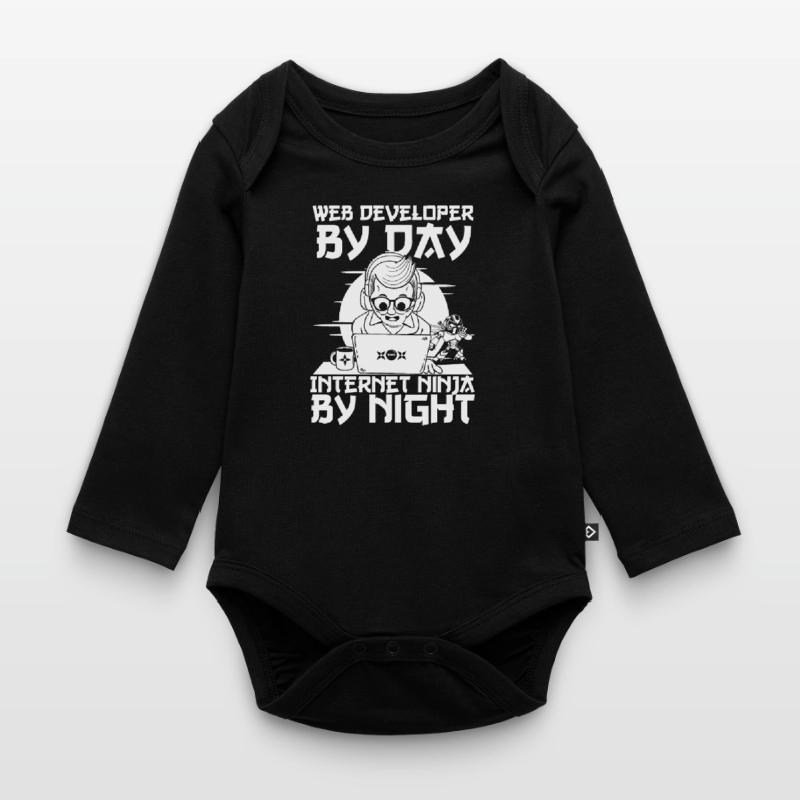 Web Developer Web Developer Web Developer Organic Longsleeve Baby Bodysuit