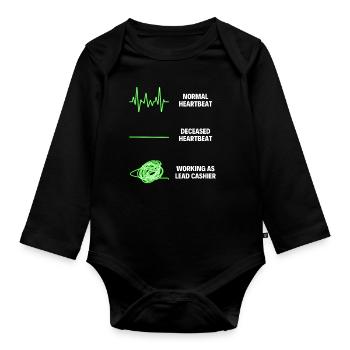 Lead Cashier Cashiers Secretaries Worker - Baby Bio-Langarm-Body - Schwarz - Vorne