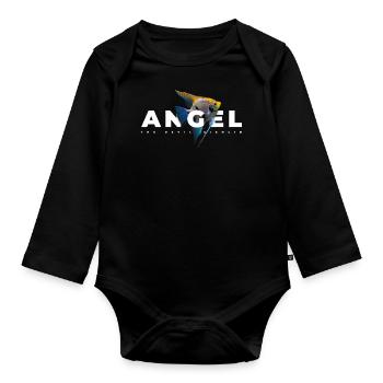 Kaiserfisch Buntbarsch Aquarium Fisch - Baby Bio-Langarm-Body - Schwarz - Vorne
