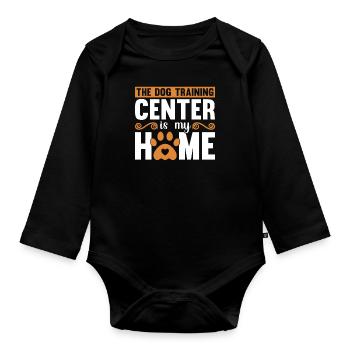 Dog trainer Dog trainer - Organic Longsleeve Baby Bodysuit - black - Front