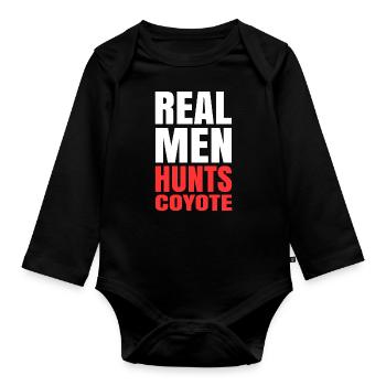Coyote Hunting Coyote Jagen Geschenk - Baby Bio-Langarm-Body - Schwarz - Vorne