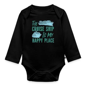 Croisière Vacances Vintage Le - Body Bébé bio manches longues - noir - Devant