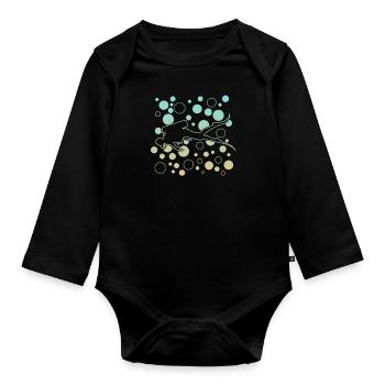 diving scuba diver - Baby Bio-Langarm-Body - Schwarz - Vorne
