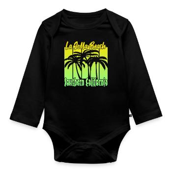 La Jolla Beach Southern California - Organic Longsleeve Baby Bodysuit - black - Front