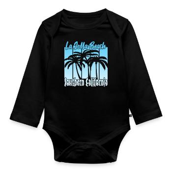 La Jolla Beach Southern California - Organic Longsleeve Baby Bodysuit - black - Front