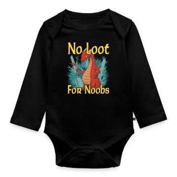 No Loot for Noobs - Mmorpg - Baby Bio-Langarm-Body - Schwarz - Vorne