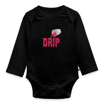 Hip-hop - Body Bébé bio manches longues - noir - Devant