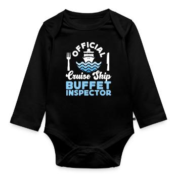 Cruise Ship Vacation Official - Baby Bio-Langarm-Body - Schwarz - Vorne