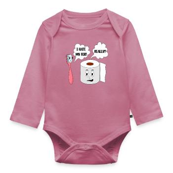 Funny Tootbrush Papier Toilette Apperal - Body Bébé bio manches longues - mauve - Devant