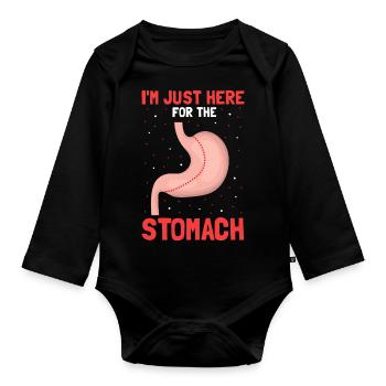 Gastric Bypass and Gastric Bypass Operation Design - Organic Longsleeve Baby Bodysuit - black - Front