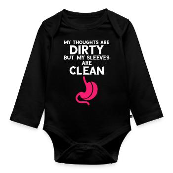 Gastric bypass and gastric bypass surgery design - Organic Longsleeve Baby Bodysuit - black - Front