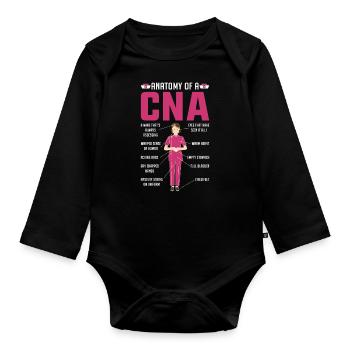 Physician Assistant Nurse Medical Practice Assistant - Organic Longsleeve Baby Bodysuit - black - Front