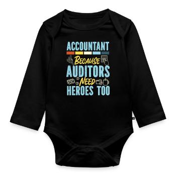 Accountant Bookkeeper Accounting - Baby Bio-Langarm-Body - Schwarz - Vorne