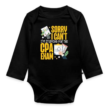 Accountant Bookkeeper Accounting - Organic Longsleeve Baby Bodysuit - black - Front