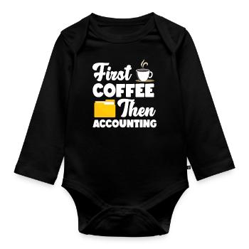 Accountant Bookkeeper Accounting - Baby Bio-Langarm-Body - Schwarz - Vorne