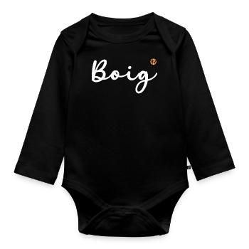 Catalan - Boig 2 – par OBV - Body Bébé bio manches longues - noir - Devant