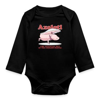 Axolotl Tailed Amphibians Axolotls Gift - Organic Longsleeve Baby Bodysuit - black - Front