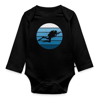 Plongée libre Tauchen Plongée sous-marine Tauchen Plongée - Body Bébé bio manches longues - noir - Devant